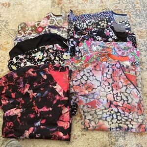 Lot of 11 scrub tops size large